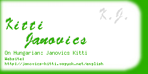 kitti janovics business card